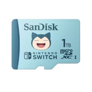 MEMORIA SANDISK MICRO SDXC 1TB NINTENDO SWITCH POKEMON SNORLAX 100MB/S 4K U3 V30 SDSQXAO-1T00-GN6ZK