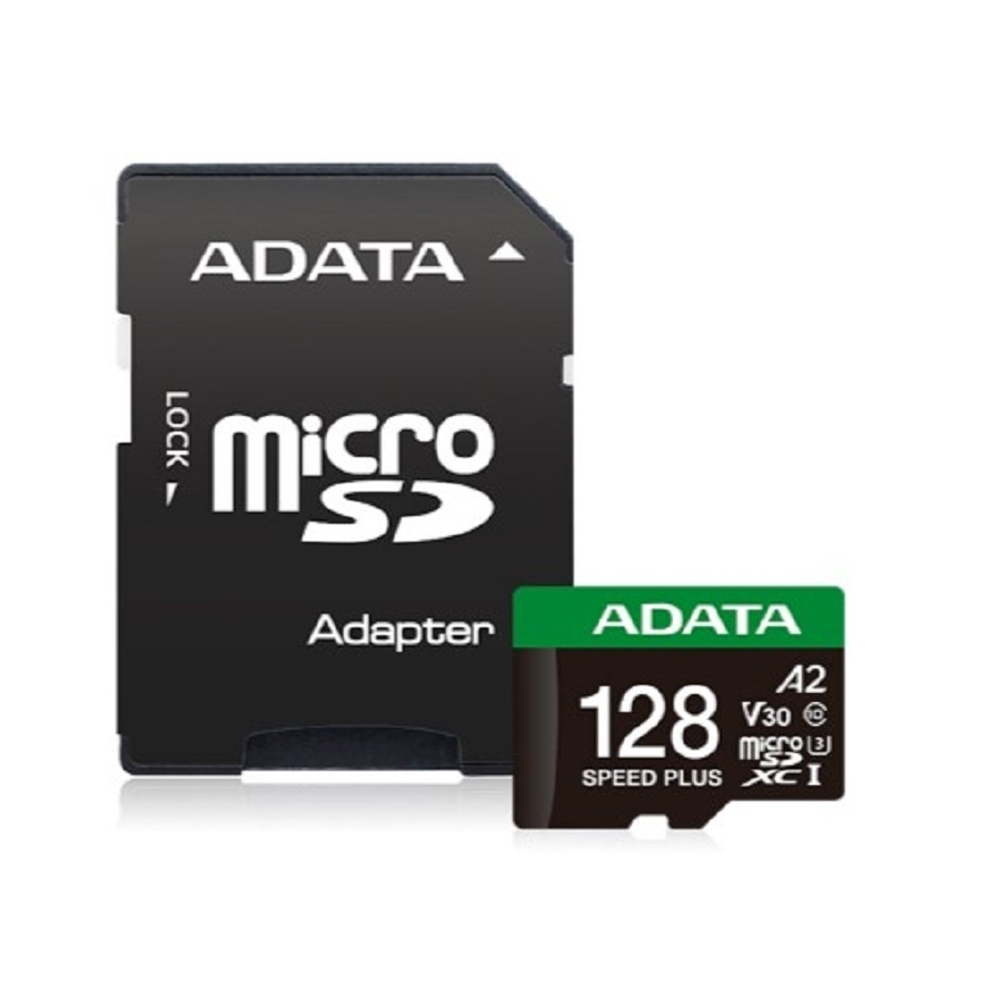 MEMORIA ADATA MICROSDXC SPEED PLUS 128GB CL10 CON ADAPTADOR UD128GUI3V30A2SP-RA1 - Adata