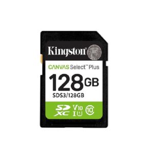 MEMORIA FLASH SD KINGSTON SDXC CANVAS SELECT 128GB 150MB/S C10 UHS-I U1 V10 (SDS3/128GB)
