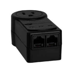 PROTECTOR DE VOLTAJE / VORAGO / AVR-300-WH 1,800W RJ45 PORTATIL NEGRO ELECTRODOMSTICOS - Vorago