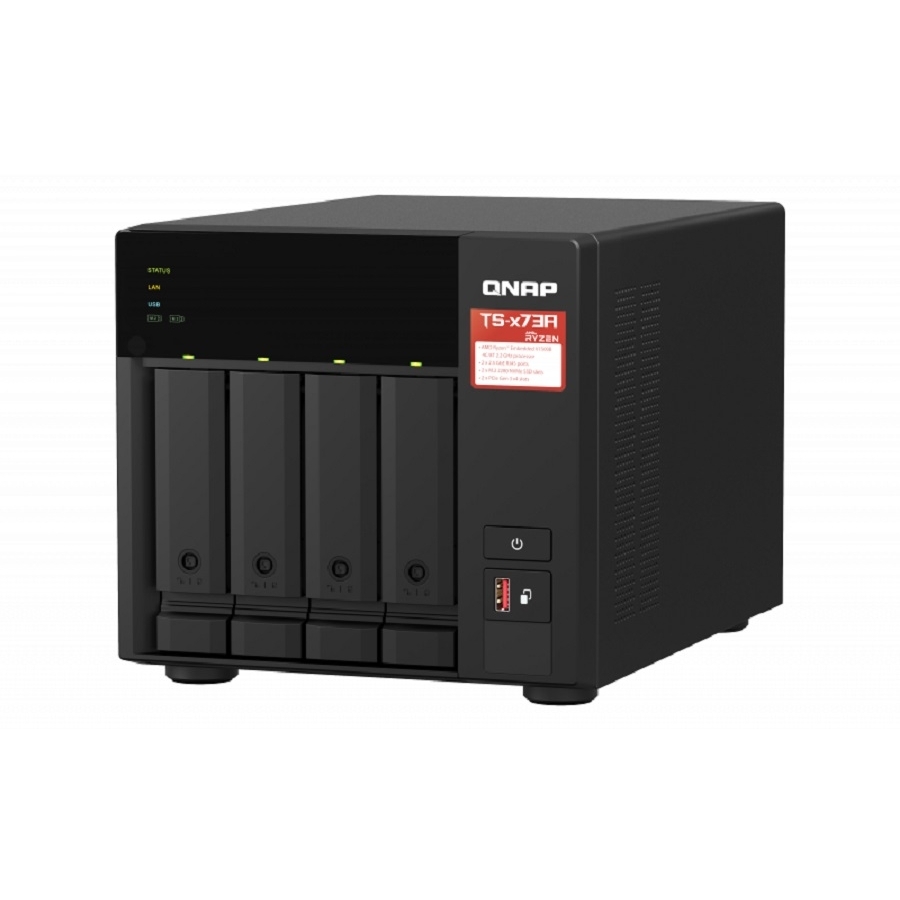 NAS QNAP TS-473A-8G/ 4 BAHIAS NUCLEO CUADRUPLE HASTA 2.7 GHZ AMD RYZEN 8GB DDR4 SO-DIMM/2 PTO 2,5 GBE / 1 PTO 10GBE/ USB 3.2X