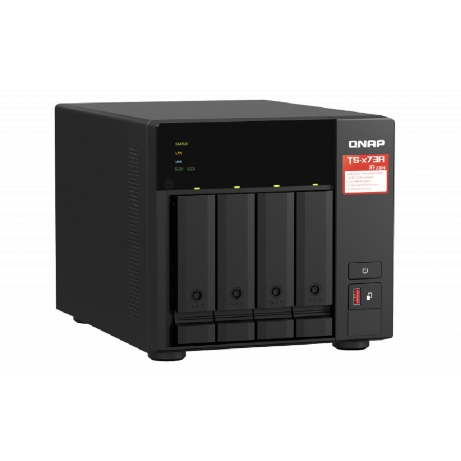 NAS QNAP TS-473A-8G/ 4 BAHIAS NUCLEO CUADRUPLE HASTA 2.7 GHZ AMD RYZEN 8GB DDR4 SO-DIMM/2 PTO 2,5 GBE / 1 PTO 10GBE/ USB 3.2X