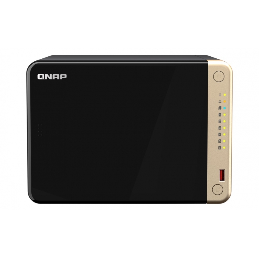 NAS QNAP TS-664-8G / TORRE / 6 BAHIAS / CELERON N5095 NUCLEO CUADRUPLE 2.9 GHZ /8GB RAM DDR4 / LAN 2,5GBE X2 / USB 3.2 X2 / H