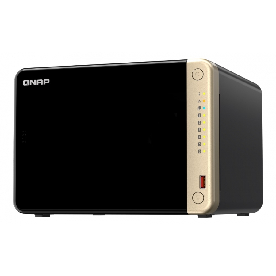 NAS QNAP TS-664-8G / TORRE / 6 BAHIAS / CELERON N5095 NUCLEO CUADRUPLE 2.9 GHZ /8GB RAM DDR4 / LAN 2,5GBE X2 / USB 3.2 X2 / H