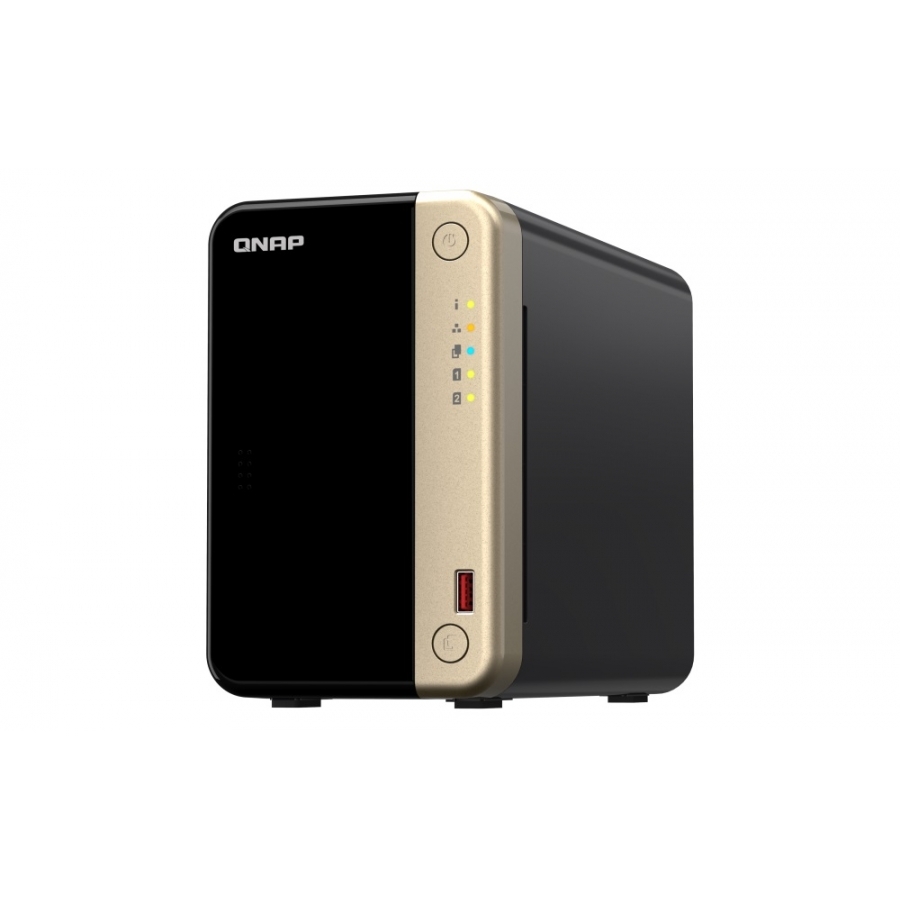 NAS QNAP TS-264-8G /2 BAHIAS NUCLEO CUADRUPLE HASTA 2.9 GHZ, 8 GB EN RAM, /2 LAN 2,5 GBE/USB 3.2 X2/SATA/HOT-SWAP/ SIN DISCOS