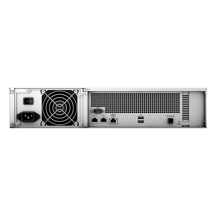 NAS SYNOLOGY RS2423+ /12 BAHIAS /NUCLEO CUADRUPLE 3.3GHZ/8GB DDR4/HASTA 216 TB /LAN GIGABIT X2/ LAN 10GBE X1/ USB 3.2 X2/HOTS