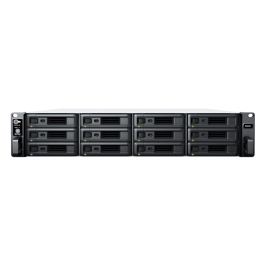 NAS SYNOLOGY RS2423+ /12 BAHIAS /NUCLEO CUADRUPLE 3.3GHZ/8GB DDR4/HASTA 216 TB /LAN GIGABIT X2/ LAN 10GBE X1/ USB 3.2 X2/HOTS