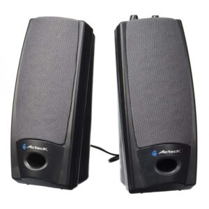 BOCINAS ACTECK AX-2500 / ALAMBRICA / CONECTOR 3.5 MM / SONIDO ESTEREO 2.0 / 3 W / NEGRO / AUBO-014 - Acteck