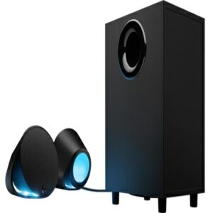 BOCINAS LOGITECH G560 PARA GAMING NEGRAS 2.1, 120 WATTS RMS, LIGHTSYNC ILUMINACION RGB,SONIDO ENVOLVENTE DTSX ULTRA, COMPATIB