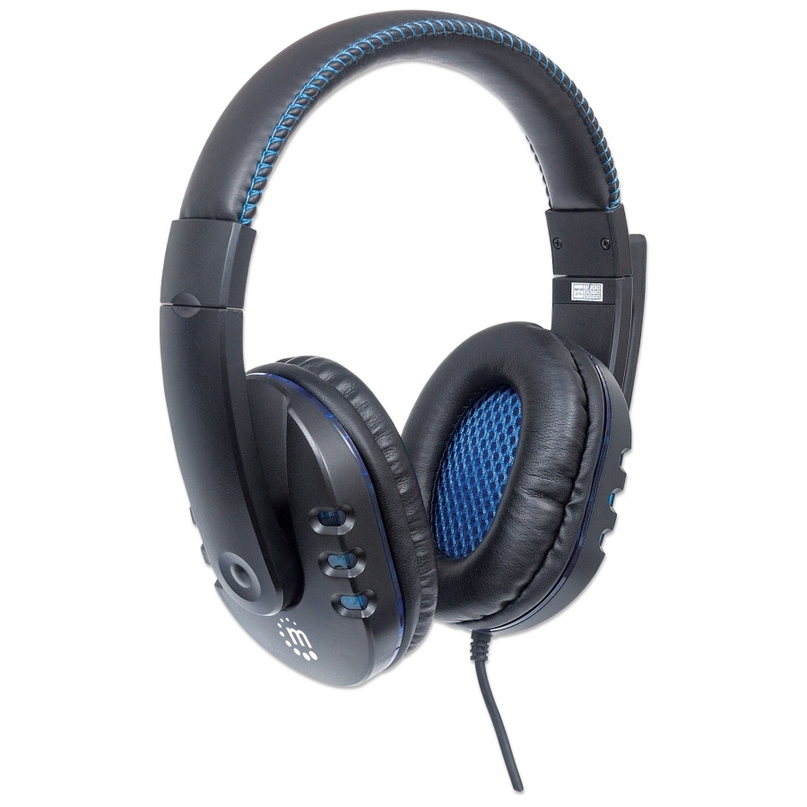 AUDIFONOS DIADEMA, MANHATTAN,176088,AUDIFONO C/MICROFONO USB GAMING - Manhattan