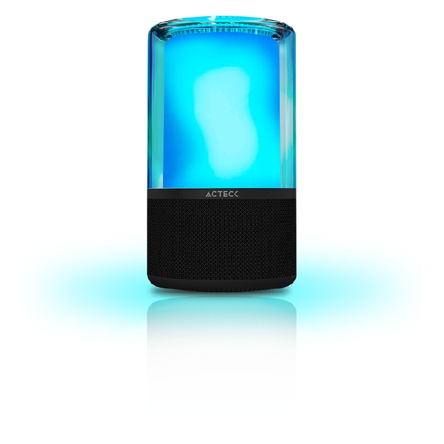 BOCINA ACTECK GLEE PURE AP70 / INALAMBRICA / BLUETOOTH – CONEXION TWS 3.5 MM / SONIDO ESTEREO / 20 W / ILUMINACION LED / SUBW
