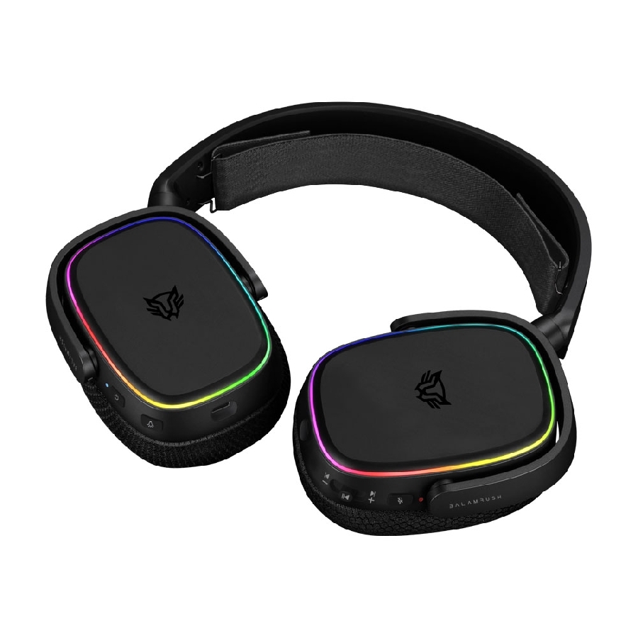 AUDIFONOS GAMER BALAM RUSH AEON HS999 / ALAMBRICA / BLUETOOTH / MICRFONO DESMONTABLE / CABLE 1.8 M / RGB / BATERIA 26 H / WIN