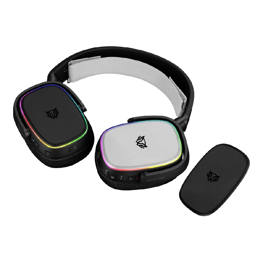 AUDIFONOS GAMER BALAM RUSH AEON HS999 / ALAMBRICA / BLUETOOTH / MICRFONO DESMONTABLE / CABLE 1.8 M / RGB / BATERIA 26 H / WIN