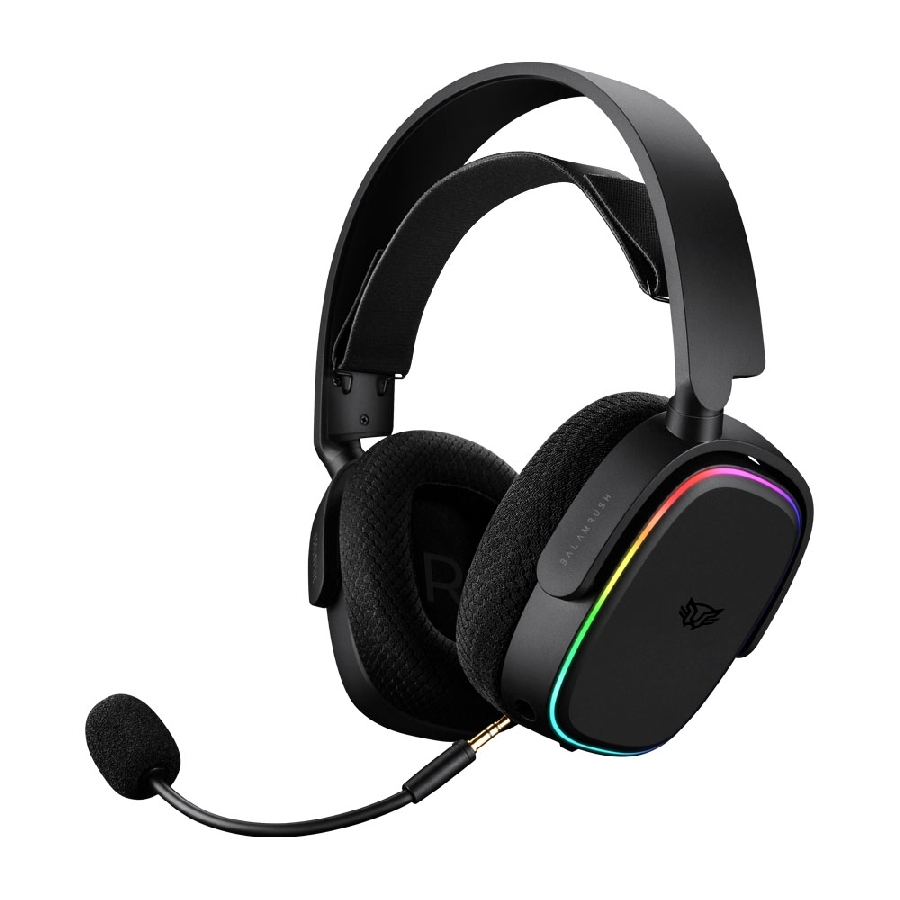 AUDIFONOS GAMER BALAM RUSH AEON HS999 / ALAMBRICA / BLUETOOTH / MICRFONO DESMONTABLE / CABLE 1.8 M / RGB / BATERIA 26 H / WIN