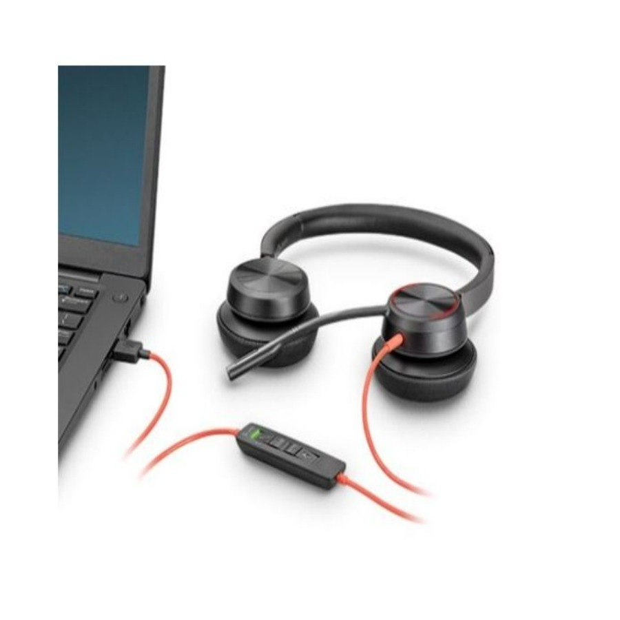 DIADEMA HP POLY 8X223AA BW 8225/ ALAMBRICA BINAURAL CONEXION USB-C USB-A CANCELACION ACTIVA DE RUIDO CONTROL PARA LLAMADAS CO