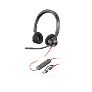 DIADEMA HP POLY 8X229A6 BLACKWIRE C3225 | ALAMBRICA BINAURAL USB-A USB-C Y 3,5 MM REDUCCION DE RUIDO CON MICROFONO CONTROL EN