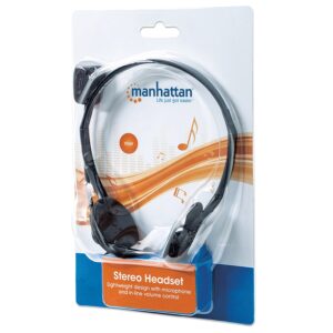 AUDIFONO DIADEMA,MANHATTAN,164429, C/MICROFONO ESTANDAR PLASTICO - Manhattan