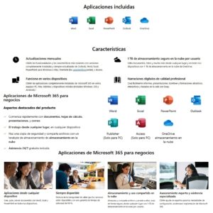 ESD MICROSOFT 365 APPS FOR BUSINESS / SUSCRIPCION ANUAL / DESCARGA DIGITAL / 1 USUARIO / APLICACIONES WORD, EXCEL, POWER POINT, OUTLOOK, ONE NOTE, ONEDRIVE 1TB, ACCESS, PUBLISHER