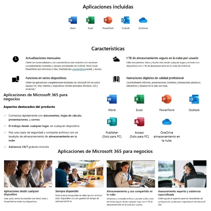 ESD MICROSOFT 365 APPS FOR BUSINESS / SUSCRIPCION ANUAL / DESCARGA DIGITAL / 1 USUARIO / APLICACIONES WORD, EXCEL, POWER POIN