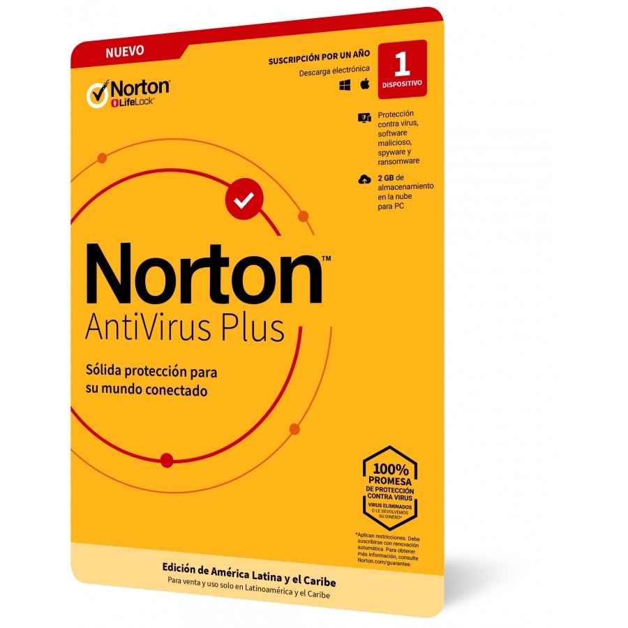 NORTON ANTIVIRUS PLUS 1 DISPOSITIVO 1 AñO (CAJA) - Norton