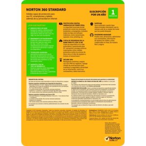 NORTON 360 STANDARD / INTERNET SECURITY 1 DISPOSITIVO 1 AñO (CAJA) - Norton