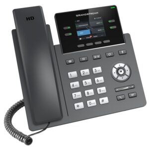 TELEFONO IP GRANDSTREAM GRP2612P/ 2 CUENTAS SIP 4 LINEAS PANTALLA A COLOR 2 PUERTOS 10/100 16 TECLAS BLF SOPORTA POE NO INCLU