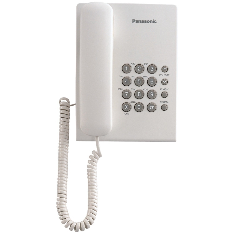 TELEFONO PANASONIC KX-TS500MEB ALAMBRICO BASICO UNILINEA SIN MEMORIAS CONTROL DE VOLUMEN 4 NIVELES REMARCACION ULTIMO NUMERO