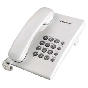 TELEFONO PANASONIC KX-TS500MEB ALAMBRICO BASICO UNILINEA SIN MEMORIAS CONTROL DE VOLUMEN 4 NIVELES REMARCACION ULTIMO NUMERO 