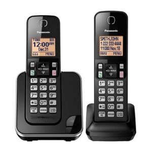 TELEFONO PANASONIC KX-TGC352MEB INALAMBRICO BASE HANDSET PANTALLA LCD COLOR AMBAR TECLADO ILUMINADO ALTAVOZ IDENTIFICADOR DE 