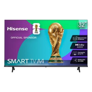 TELEVISION 32 PULGADAS LED HISENSE 32A4NV SMART VIDAA RESOLUCION HD, DTS VIRTUAL X, HDMI-EARC, WIFI - Hisense