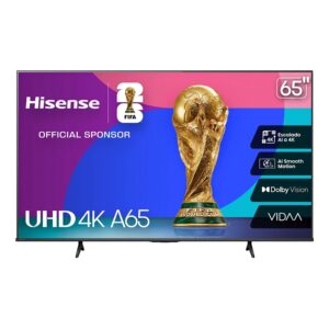 TELEVISION 65 PULGADAS LED HISENSE 65A65NV SMART VIDAA, 4K UHD, DOLBY VISION HDR10, DTS VIRTUAL X, WIFI