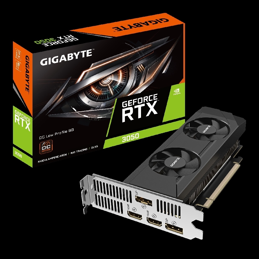 TARJETA DE VIDEO GIGABYTE GV-N3050OC-6GL / GDDR6 6GB / DP / HDMI / PCIE 4.0 / GAMA BAJA / LOW PROFILE - Gigabyte