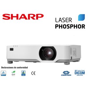 VIDEOPROYECTOR LASER SHARP XP-P621U-W 3LCD 6200 LM WUXGA CONT 3 000 0001 HDMI / HDBASET W-HDCP V1.4/ ZOOM 1.6X /SPK 16W GARAN