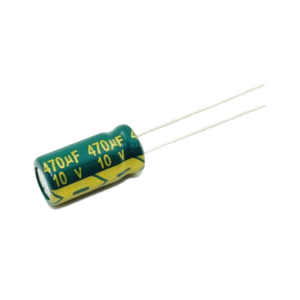 Capacitor Electrolítico de Aluminio, Radial de 470 µFd, 10 Volt, 105 °C, 6.3 x 11 mm. - Syscom