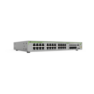 Switch Administrable CentreCOM GS970M, Capa 3 de 24 Puertos 10/100/1000 Mbps + 4 SFP Gigabit - ALLIED TELESIS