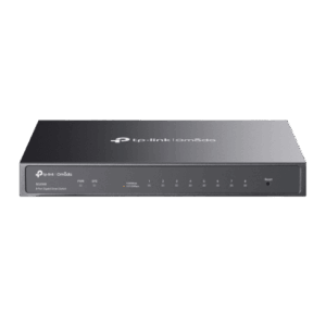 Switch Administrado Gigabit 8 Puertos / Omada SDN / 16 Gbps Capacidad Switching / Gestión Cloud y Local / VLAN / QoS / ACL / Sin Ventiladores / Montaje Pared-Escritorio