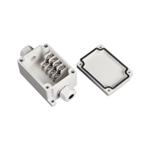Caja de Conexión Exterior con Conexión Lateral para 4 Líneas (doble tornillo). Incluye Glándulas. - PRECISION