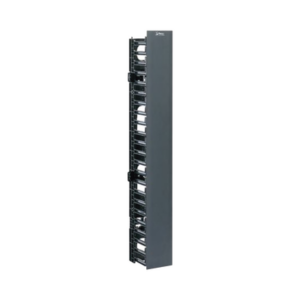 Organizador Vertical NetRunner, Sencillo (Solo Frontal), Para Rack Abierto de 45 Unidades, 4.9in de Ancho, Color Negro - PAND