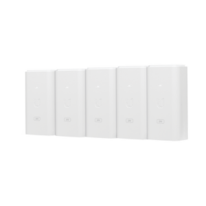 5 Unidades del Adaptador PoE Ubiquiti de 24 VDC, 0.5 A con puerto Gigabit, color blanco - UBIQUITI