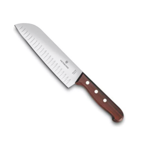 Cuchillo Santoku Wood de 17 cm, Filo con Alvéolos Estilo Japonés. - VICTORINOX