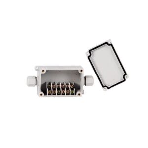 Caja de Conexión Exterior con Conexión Lateral para 6 Líneas (doble tornillo). Incluye Glándulas. - PRECISION