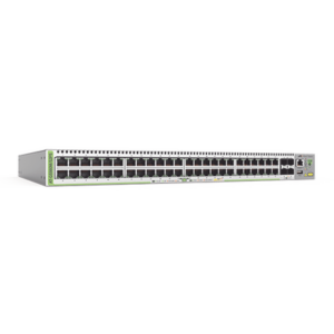 Switch PoE+ Administrable CentreCOM GS980M, Capa 3 de 48 puertos 10/100/1000Mbps + 4 SFP Gigabit, 740 W - ALLIED TELESIS