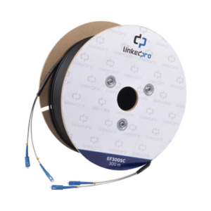 Carrete de Fibra Óptica Monomodo con Conectores SC-SC Duplex, Reforzada con Kevlar, de 300 Metros (984.25 Pies), Para Instala