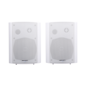 Altavoces Amplificada de Montaje en Pared 5″+1.5″ | RMS 20W@8ohms y Pasivo 20W | Material ABS | Reja Metálica | Bracket de Me