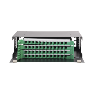 Distribuidor de Fibra Óptica con Bandejas Deslizables, Vacío, 19 Pulgadas (48.26 cm), Acepta 48 Adaptadores LC Duplex o LC Si