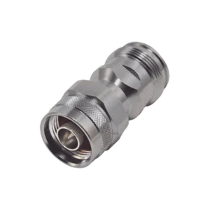 Adaptador en Línea de Conector 4.3-10 Hembra a N Macho, Bronce Blanco/ Plata/ Teflón. - RF INDUSTRIES,LTD