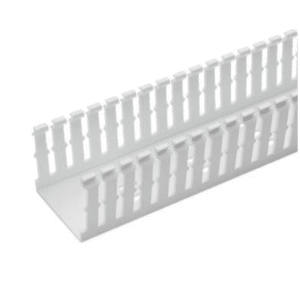 Canaleta Ranurada de PVC Sin Tapa, Tipo F, 57.2 mm de Ancho, 104.1 mm de Alto y 1.8 m de Largo, Color Blanco - PANDUIT