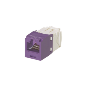 Conector Jack RJ45 Estilo TG, Mini-Com, Categoría 6, de 8 Posiciones y 8 Cables, Color Violeta - PANDUIT