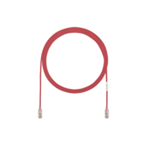 Cable de Parcheo TX6, UTP Cat6, Diámetro Reducido (28AWG), Color Rojo, 3.05 Metros (10 Pies) - PANDUIT