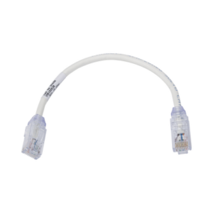 Cable de Parcheo UTP, Cat6A, Diámetro Reducido (28 AWG), CM/LSZH, Color Blanco Mate, 20.3 cm (8 Pulgadas) - PANDUIT
